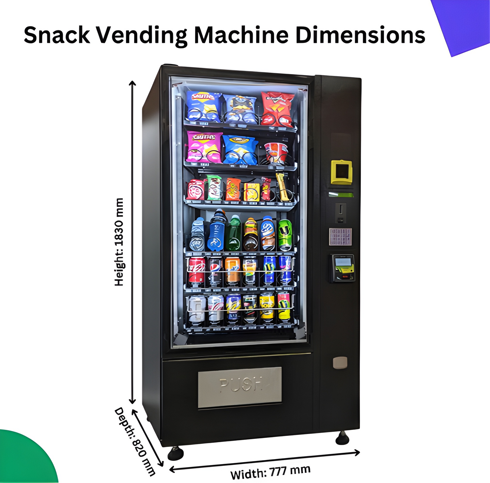 CV3 Plus compact combo vending machine - chilled snacks and drinks