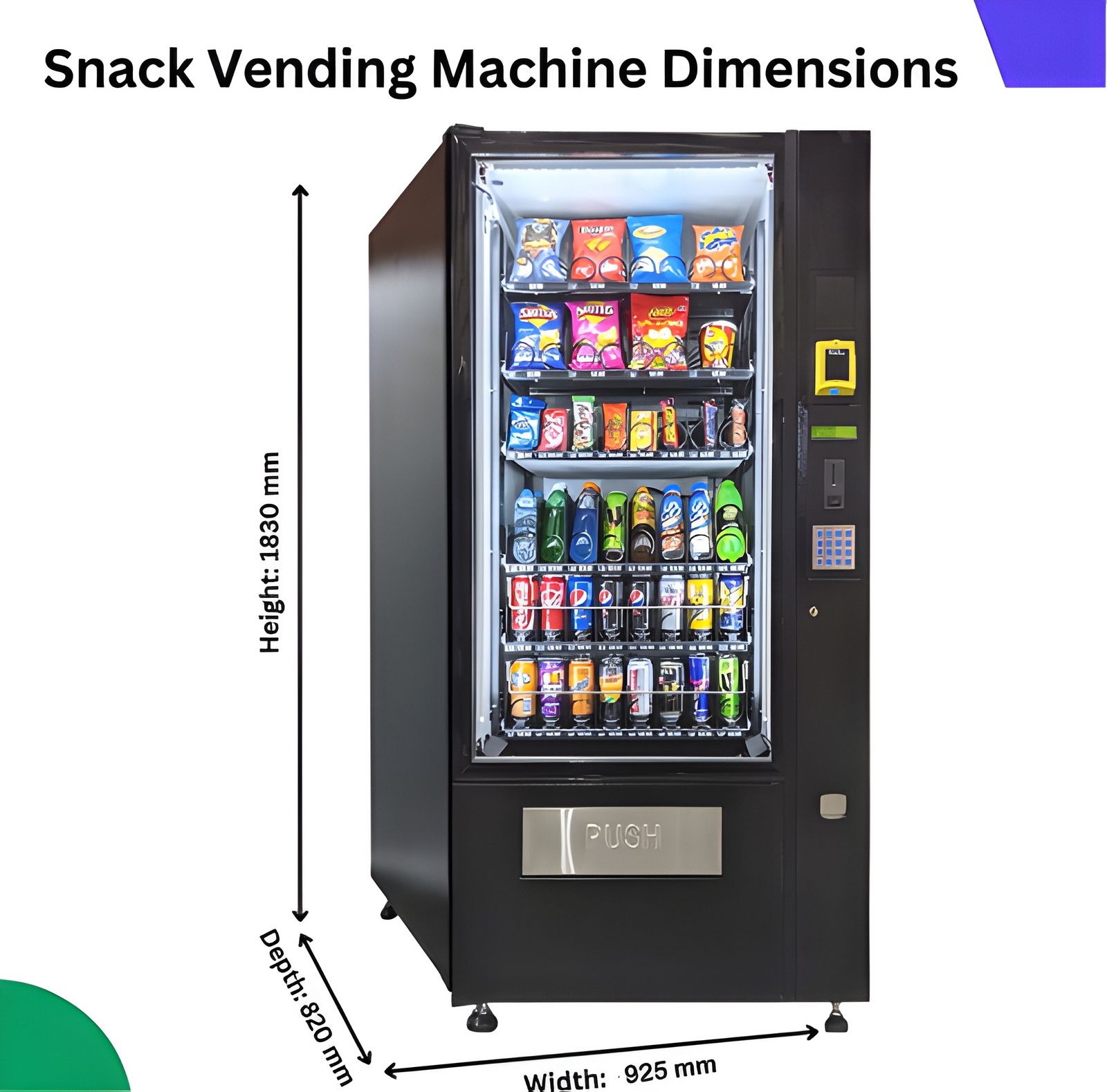 CV4 Plus mid-size combo vending machine chilled snacks and drinks