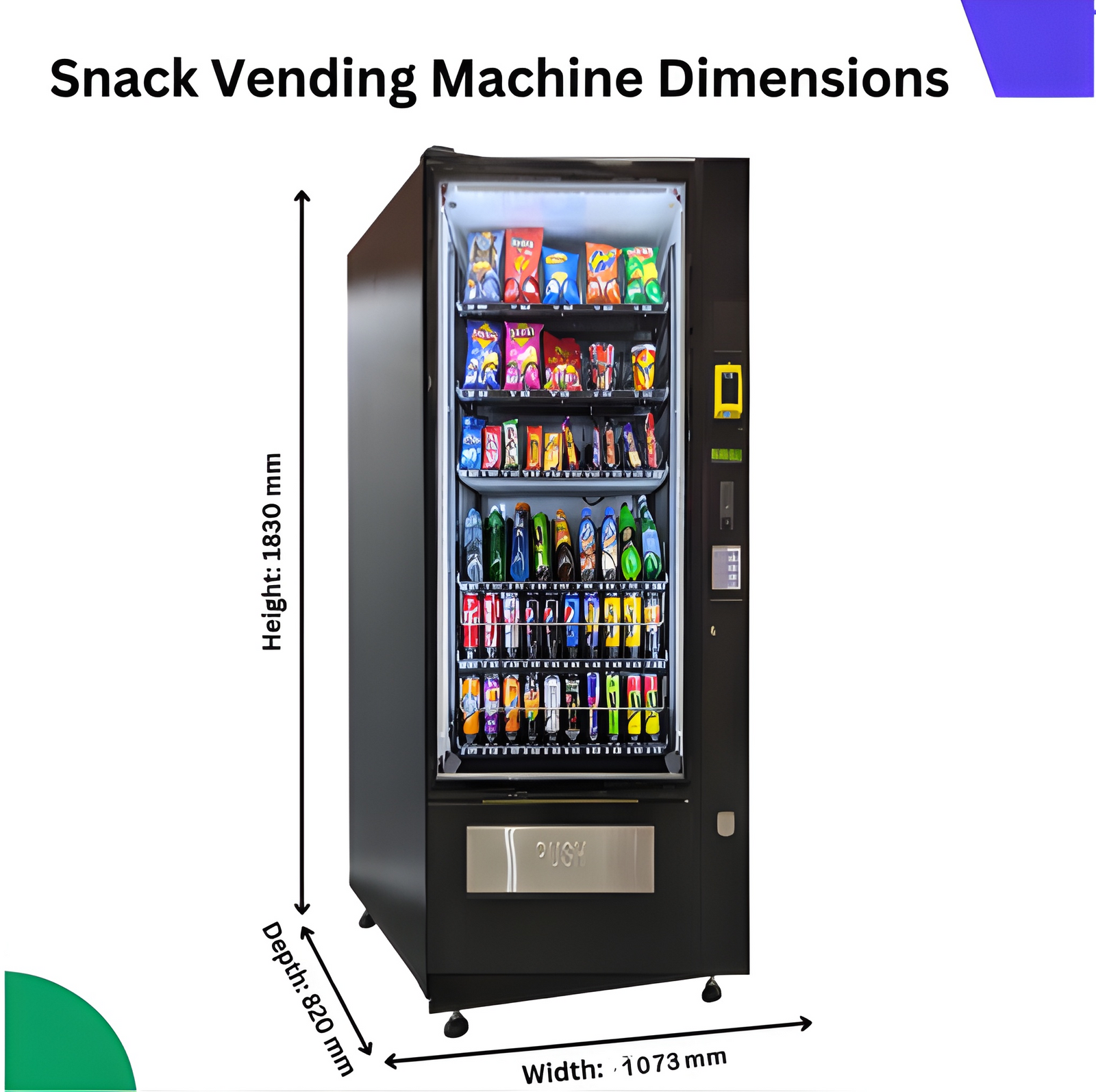 CV5 Plus large combo vending machine - ultra-high capacity chilled snacks and drinks